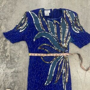 Vintage Blue Sequin Dress
